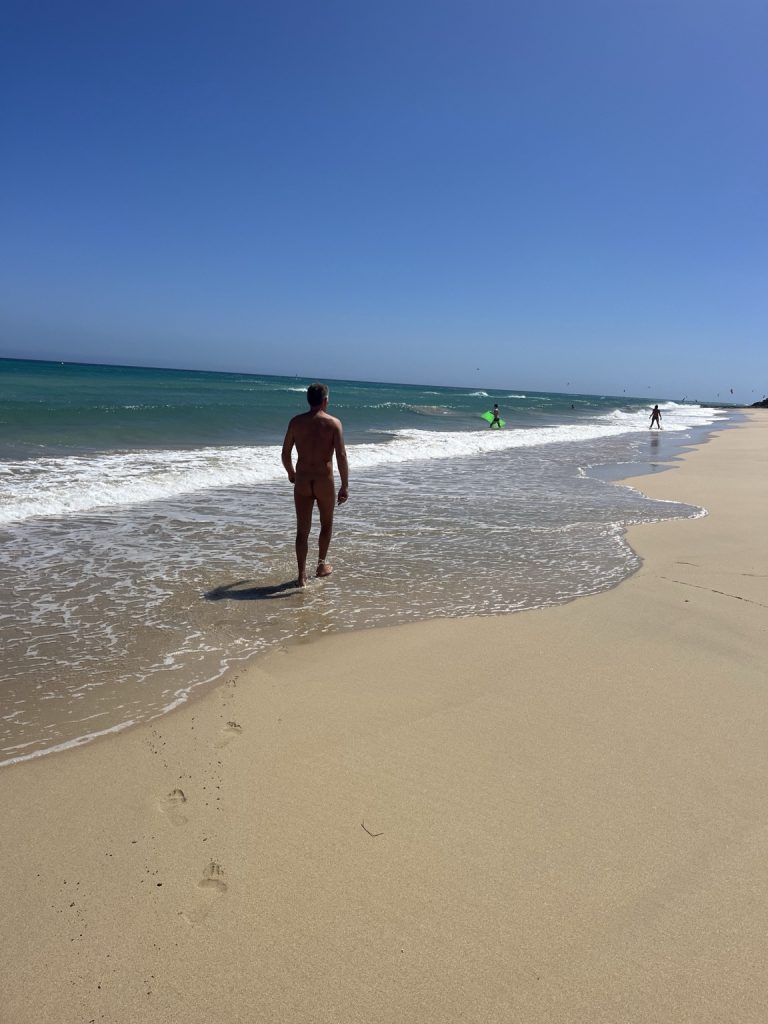 man beach